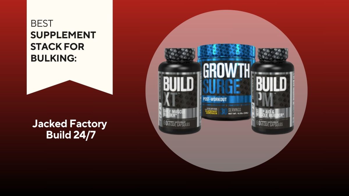 Three black tubs against a red background. One tub says "Build XT," the second says "Growth Surge," and the third days "Build PM"